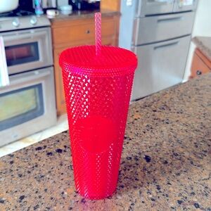 Hot pink Starbucks tumbler